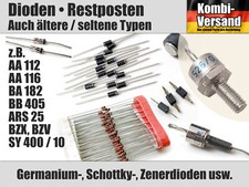 Diode Dioden Zener Schottky Germanium Sperrdiode Gleichrichter HF Schalten
