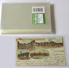 KOBRA Schutzhüllen Hülle 95x147 für alte Ansichtskarten Karten Postkarten 100 St