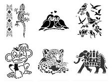 Schablone Tiere Vögel Leopard