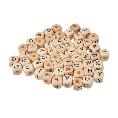 100 stück alphabet holzperlen - stück,