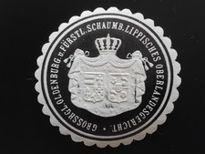 Siegelmarke Grosshgl. Oldenburg Schaumb. Lippisches Oberlandesgericht Schwarz