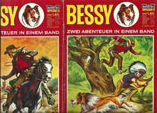 8+10 Bessy Doppelbände  Hefte  ca 1968er Jahre,  Band 1,3 ,44,55,63,66,69,80/3