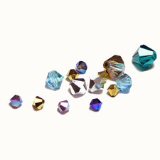 Kristallperlen Doppelkegel Bicone von PRECIOSA in vielen Farben 4 mm 50x
