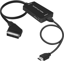 Konverter Scart auf HDMI Adapter Video Audio Wandler HD 1080P mit HDMI Kabel