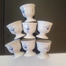 7 Eierbecher Alt Luxemburg Villeroy und Boch m  Stempel
