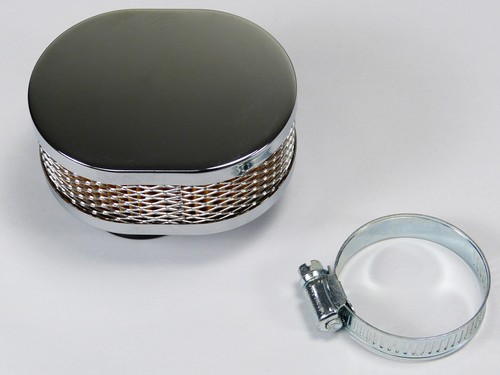 Luftfilter oval chrom 35mm - oval, 28/35mm
