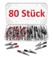 80 Krokodilklemmen Set
