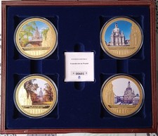 4 Gigant Medaillen CU vergoldet  Frauenkirche im Wandel 2020