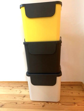 Mülleimer Set 3 Tlg. Jive Rotho Stapelbar Abfalleimer Mülltrennsystem wie Neu