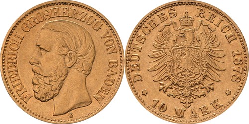 Baden mark 1878 186 ss - baden:10,