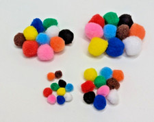 Bunte Pompons 10-25mm - Ideal für Basteln, Dekoration & DIY-Projekte Filzkugeln