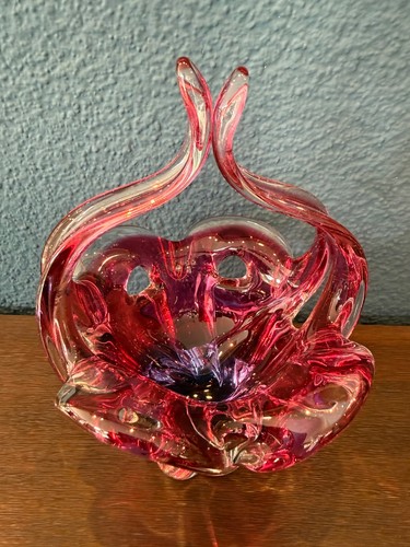 Glas vase henkelschale korb - henkelschale,,