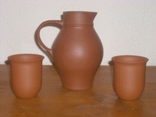 Tonkrug 1 l unglasiert mit 2