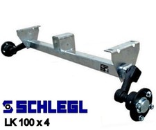 Schlegl Anhänger Achse ungebremst MB8 750kg 1000mm 4 x 100 hoher Auflagebock