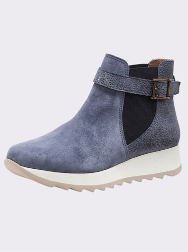 Leder stiefelette blau - leder, 39