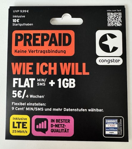 Congstar prepaid wie - prepaid, ich