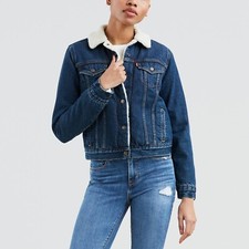 LEVI'S Jacke 'Women's Original Sherpa Trucker Jacket' - gefüttert - blau - XS