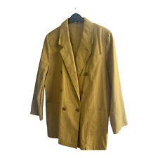 Vintage Damenblazer Sommer 2-reihig senfgelb Größe 40