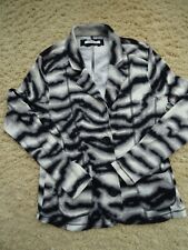 PUBLIC BLAZER  SWEATJACKE  GR. 38 SCHWARZ WEISS   Animal Print Zebra Stretch