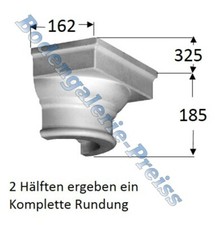 Halb-Kapitell Stuck-Säule G/H