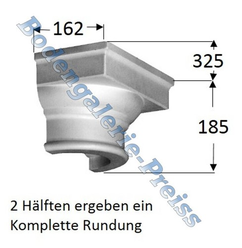 Halb kapitell stuck - stuck-säule, g/h