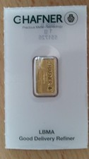 1 gr Goldbarren von Chafner / 999er Feingold