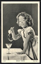 Schauspieler Shirley Temple macht Seifenblasen, Ansichtskarte 