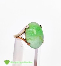 Goldring Jade grün - Gold 333 - 8 Karat gr. 56 Gelbgold Vintage - Antik Ring 