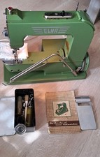 Elna Antik Nähmaschine +Typ 500970- Koffer Tragbar &BESCHREIBUNG-