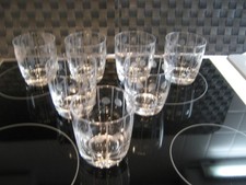 7 schöne antike Kristall Whisky Gläser / Wasser Gläser aus den 50iger Jahren