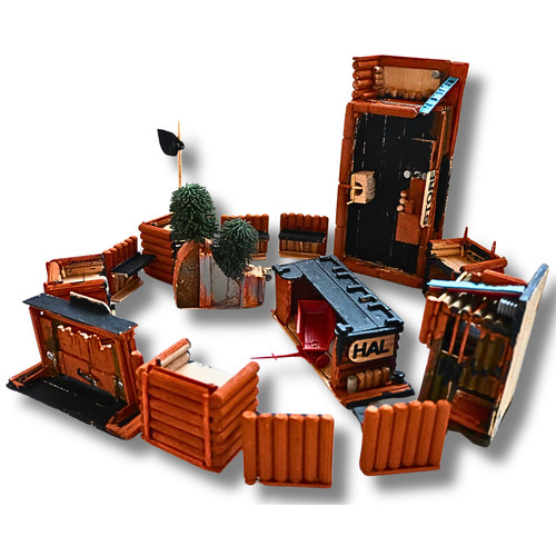 Miniatur siedlung holz western - siedlung,