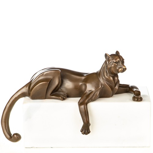 Bronze skulptur panther - bronze,