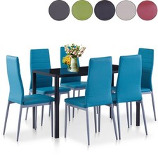 Esszimmergruppe Essgruppe 7-tlg. Esstischset Sitzgruppe Esstisch 6 Stühle Tisch