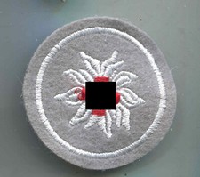 Rot Kreuz Bergwacht Abzeichen auf grau 55mm (Fa858)