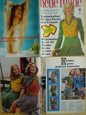 Neue Mode 72/8 w/Burda Mollig Mini Tracht Kinder Stricken Häkeln Modezeitschrift