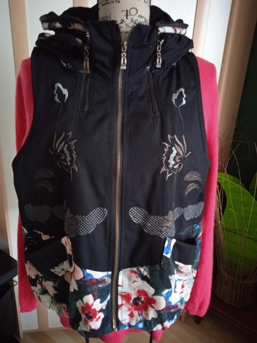 Damen weste schwarz - weste,, schwarz/bunt