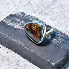 Boulder Opal Ring, 925er Silber, Edelsteinring (22101), Edelsteinschmuck