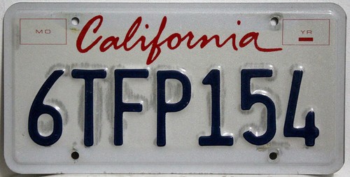 California nummernschild usa - california,