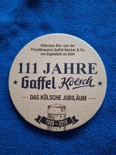 Bierdeckel 111 Jahre Gaffel Kölsch - Köln