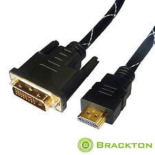 Brackton 5 m HDMI auf DVI 24+1 100% Kupfer Adapterkabel FullHD 3D 5,0 Meter Full