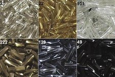 50g Stiftperlen gedreht 6-7mm Perlen Tube Röhrchen Rocailles Glasperlen Auswahl