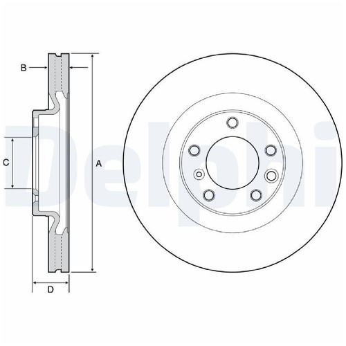 Delphi scheibenbremse vorne - 2x,