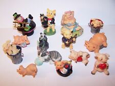 Miniaturen - AUSWAHL - KUNSTHARZ - Schweine Katze Bär Glück Schornsteinfeger
