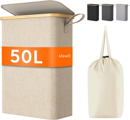 Lifewit wäschekorb 50l - wäschekorb, schmal