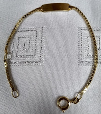 Armband 585er 14 Karat für Baby, Zum Gravieren des Namen ca.15,50cm Punziert 585