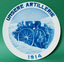 Alter Rosenthal Reservistenteller Unsere Artillerie 1914 Teller 1.WK Kanone WK