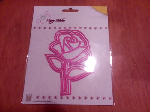 Stanzschablone sticken rose - stanzschablone,