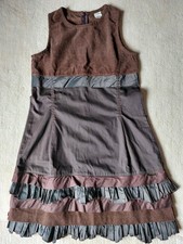 JOTTUM Mädchen Kleid in Gr. 152/ 12, braun, wie NEU und zauberhaft, Materialmix