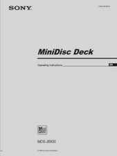 Sony mds jb920 minidisc player - minidisc,