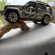 Vintage 2000 Streichholzschachtel Jeep Liberty 69 MBX Metall olivgrün SELTEN!!